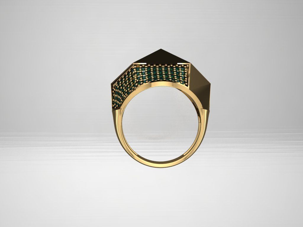 P173- Diamond ring 3D print model_3