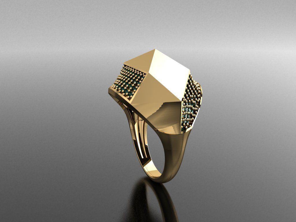 P173- Diamond ring 3D print model_2