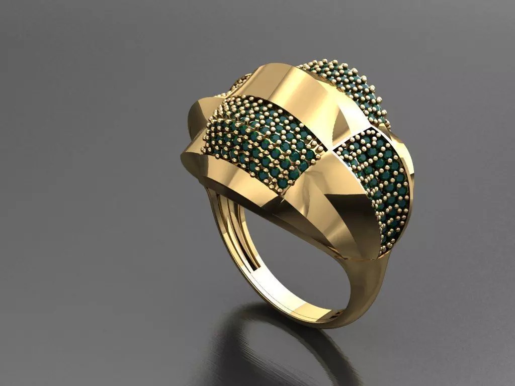 P177- Diamond ring 3D print model_0