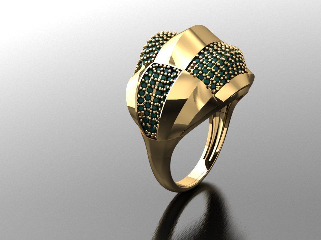 P177- Diamond ring 3D print model_1