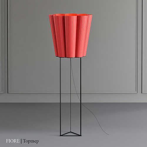 FIORE floor lamp with flower 3D model