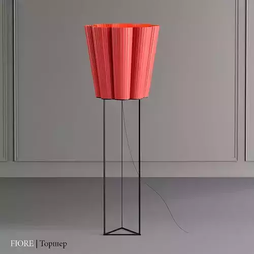 FIORE floor lamp with flower 3D model