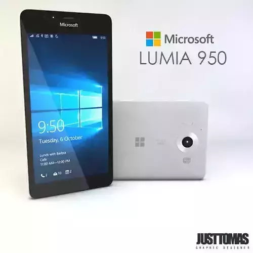 Microsoft Lumia 950 Low-poly 3D model