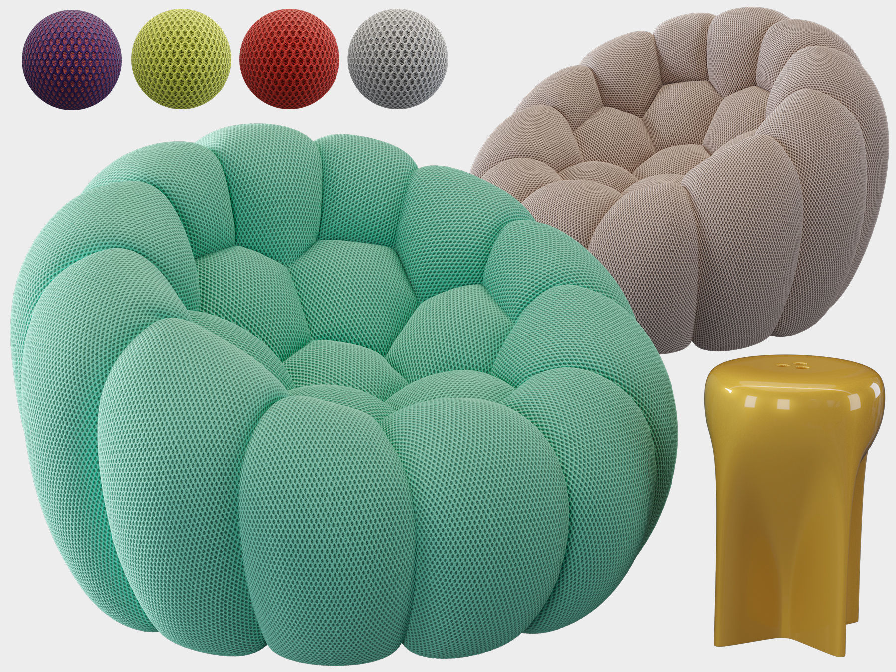 Roche Bobois Bubble Armchair 3D model CGTrader