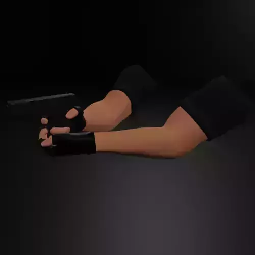 FPS arms with 5 weapons  Low-poly 3D model