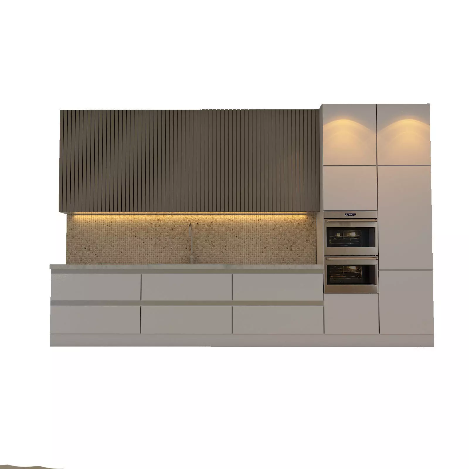 kitchen01 modern kitchen with cabinets 3D model