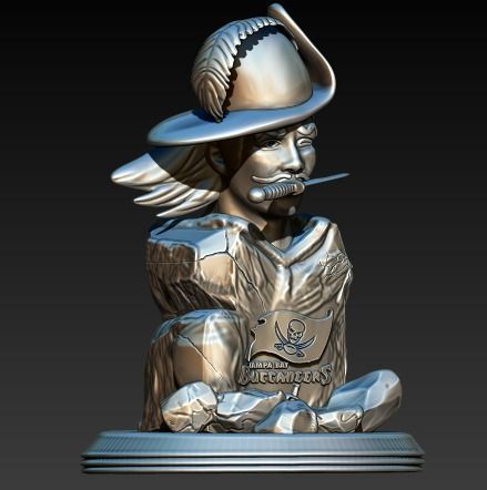 Logo Tampa Bay Buccaneers Football - NFL 3D print model_3