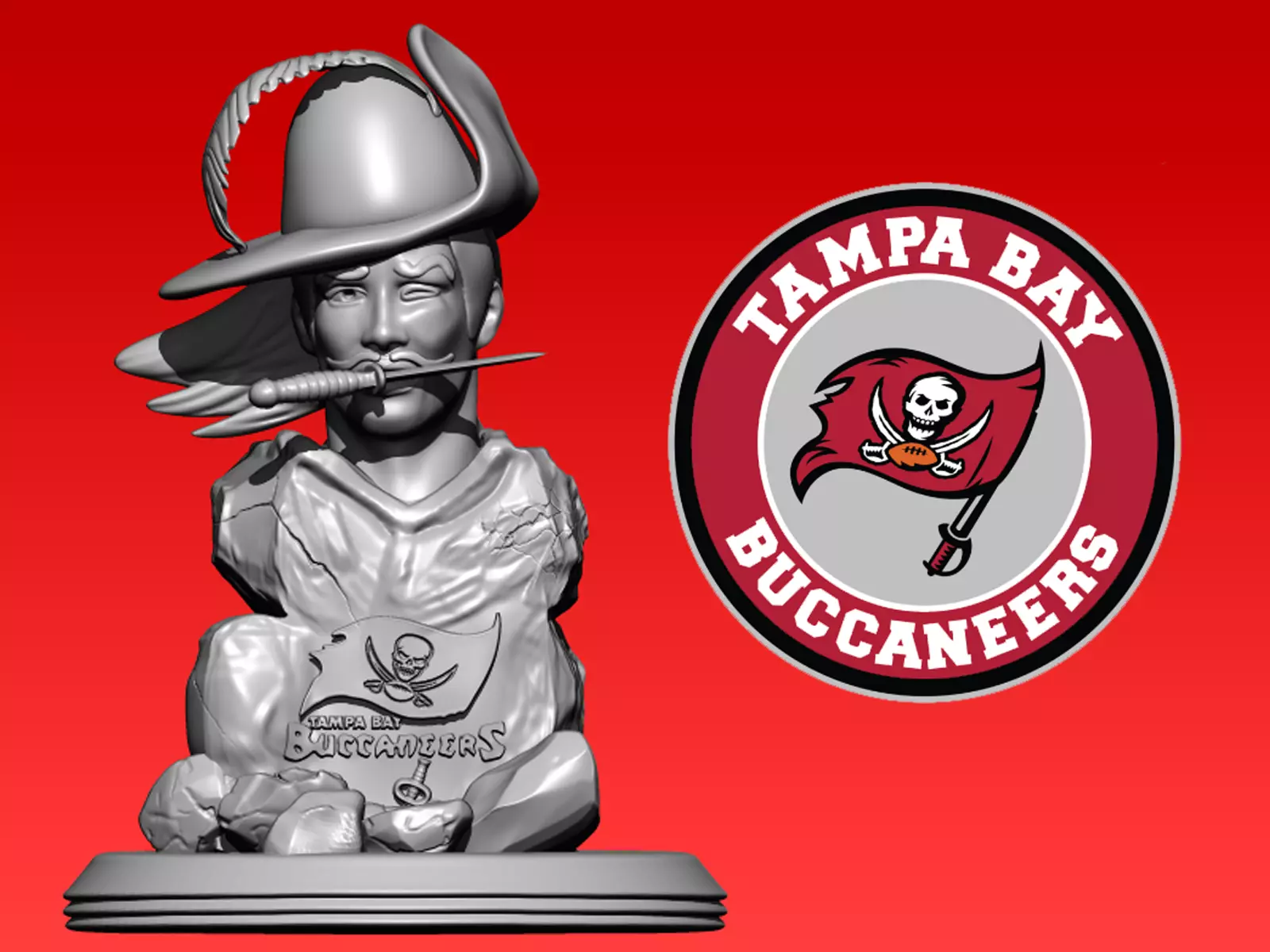Logo Tampa Bay Buccaneers Football - NFL 3D print model_0