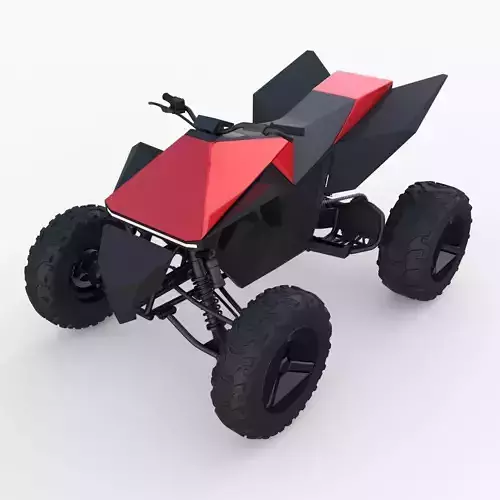 Tesla Cyberquad ATV Red 3D model