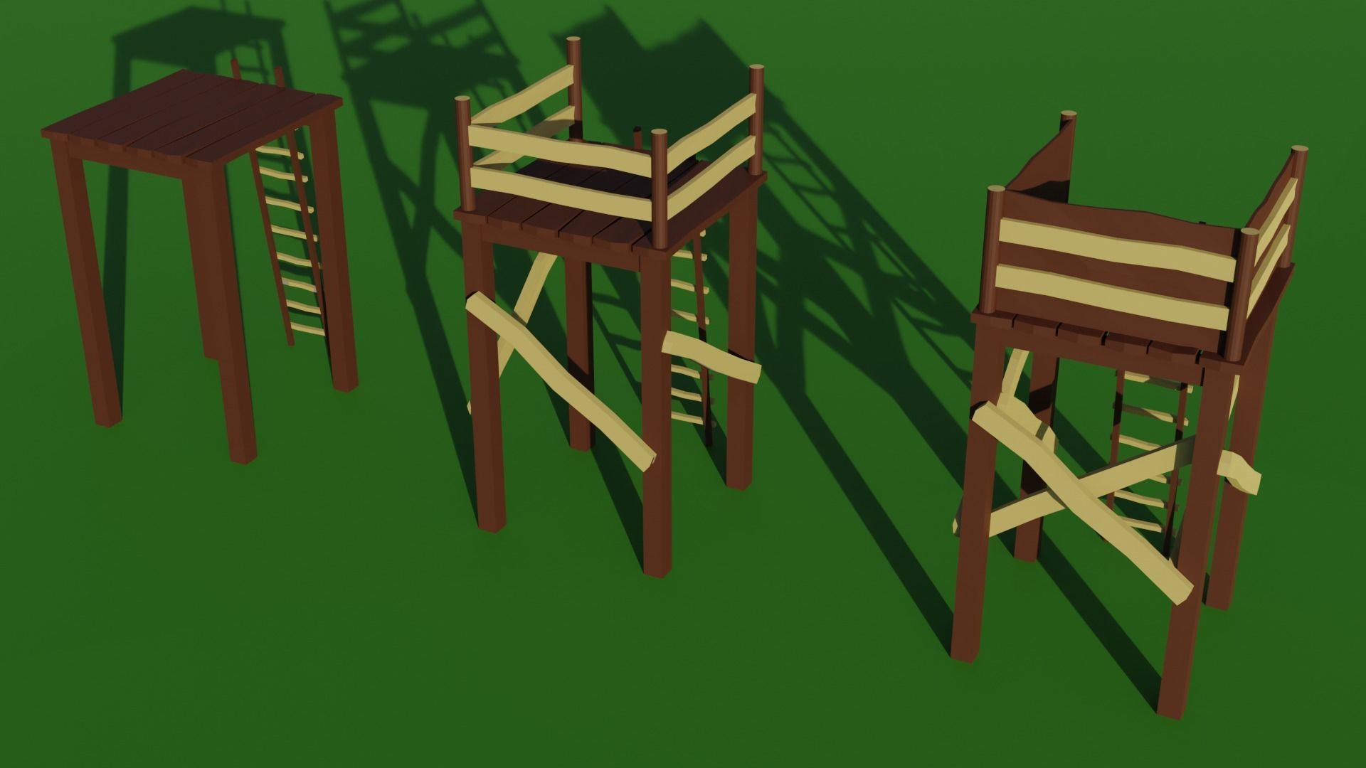 Low Poly RTS watchtower - Upgradable Low-poly 3D model_3