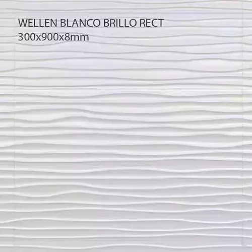 Wall Tiles Baldocer Wellen Blanco Brillo Rect 3D model