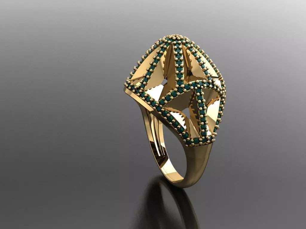 P194- Diamond ring 3D print model_0