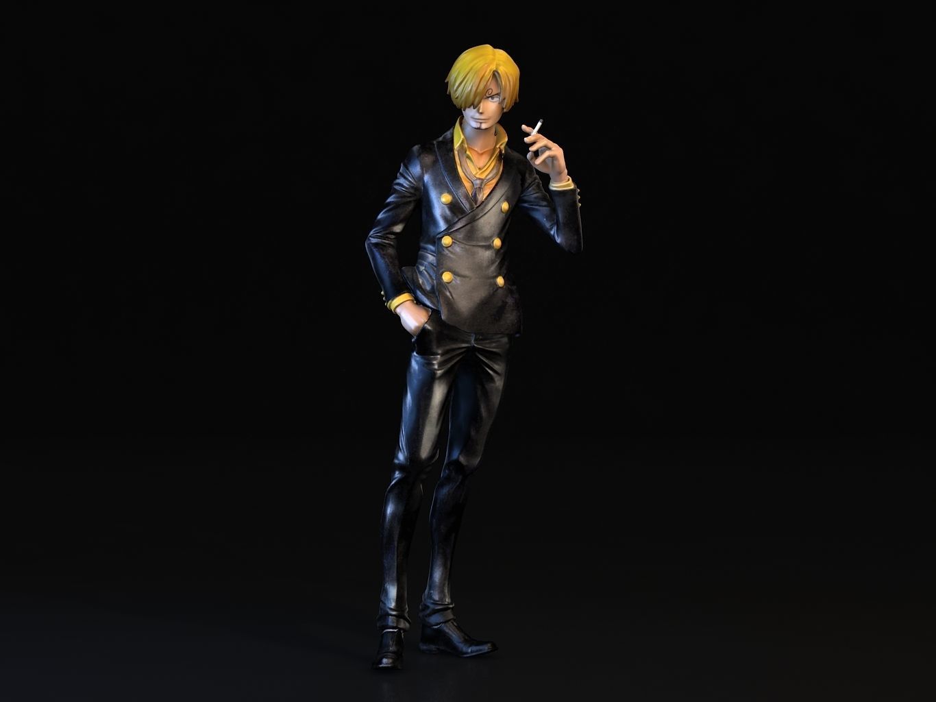 SANJI man in suit 3D model_9