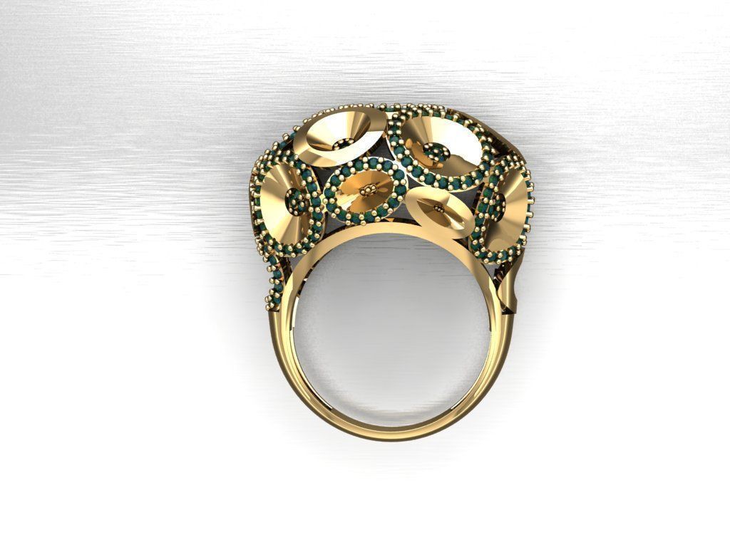 P200- Diamond ring 3D print model_4