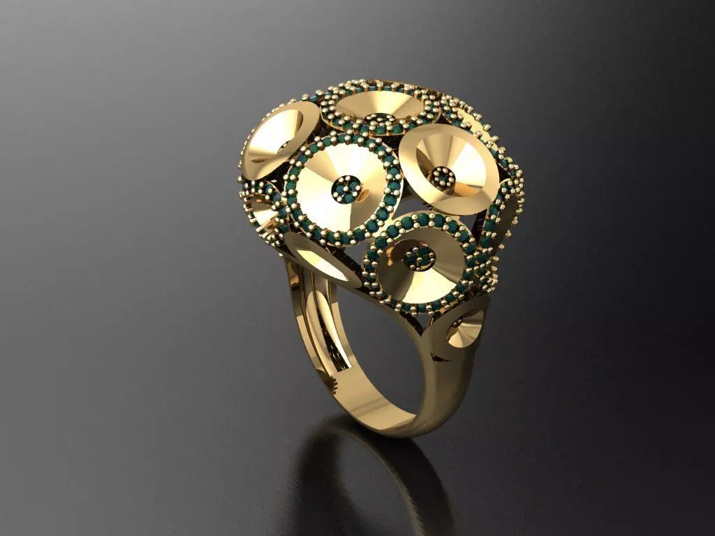 P200- Diamond ring 3D print model_0