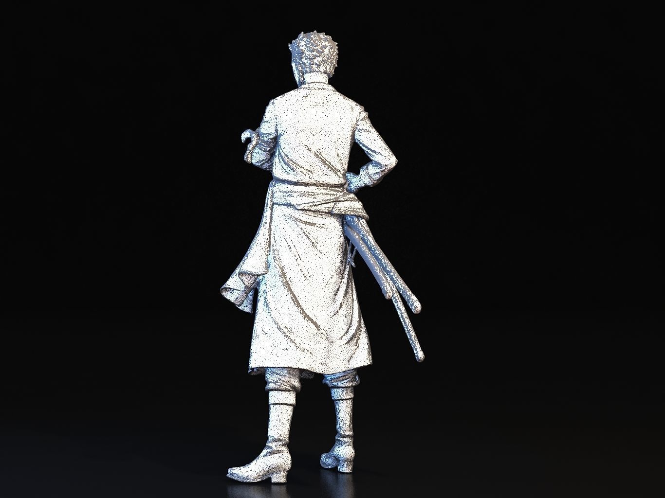 ZORO- man holding two swords 3D model_24