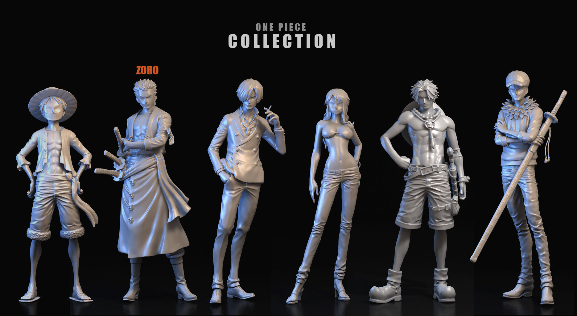 ZORO- man holding two swords 3D model_29