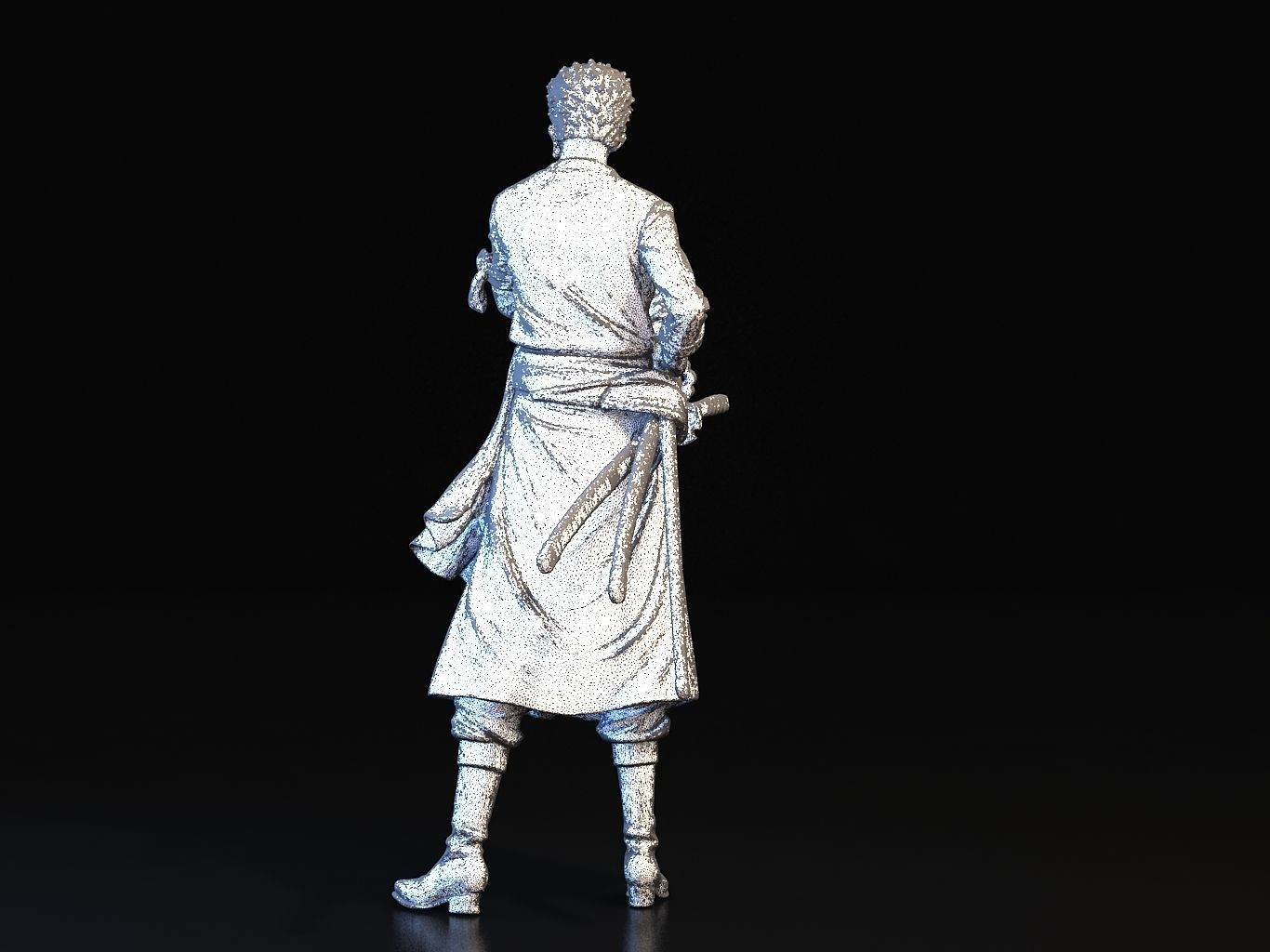ZORO- man holding two swords 3D model_23