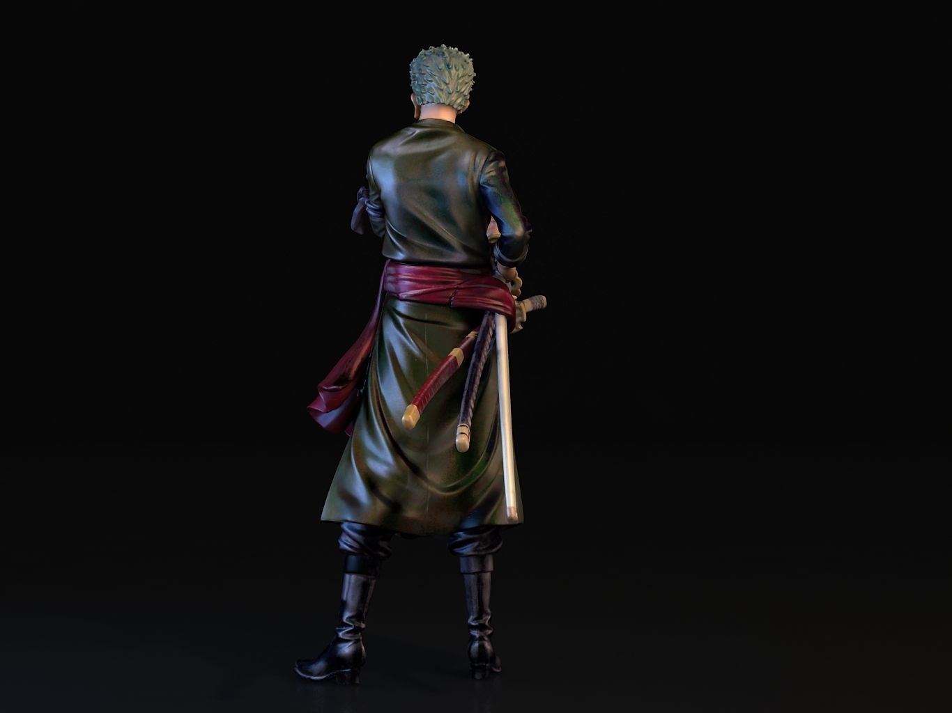 ZORO- man holding two swords 3D model_5