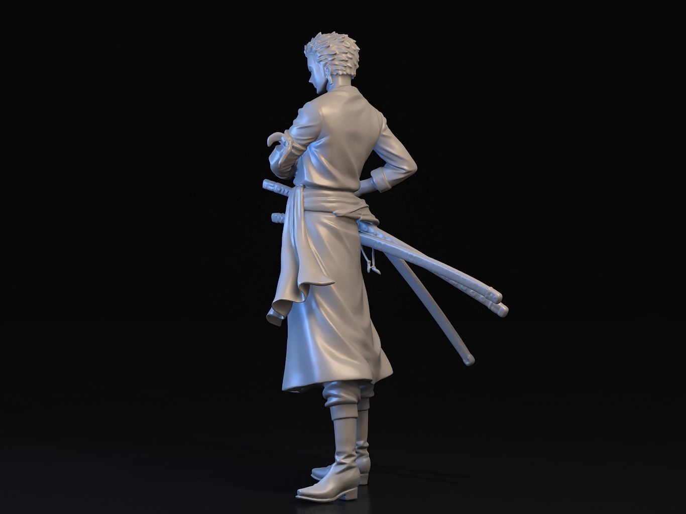ZORO- man holding two swords 3D model_16