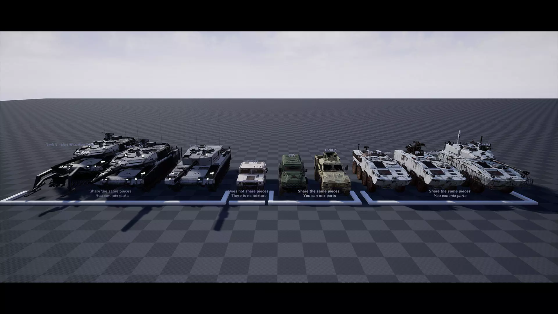 Custom Military Vehicles - Props - CMV Full Pack Low-poly 3D model_0