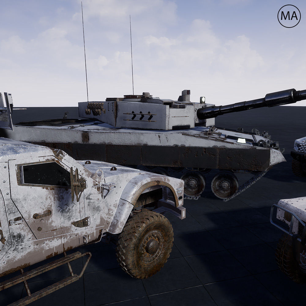 Custom Military Vehicles - Props - CMV Full Pack Low-poly 3D model_17