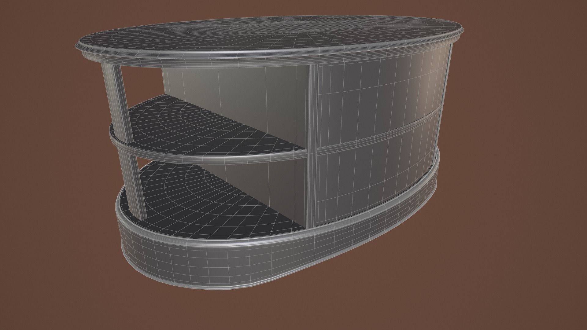 Rigged Coffee Table Low-poly 3D model_22