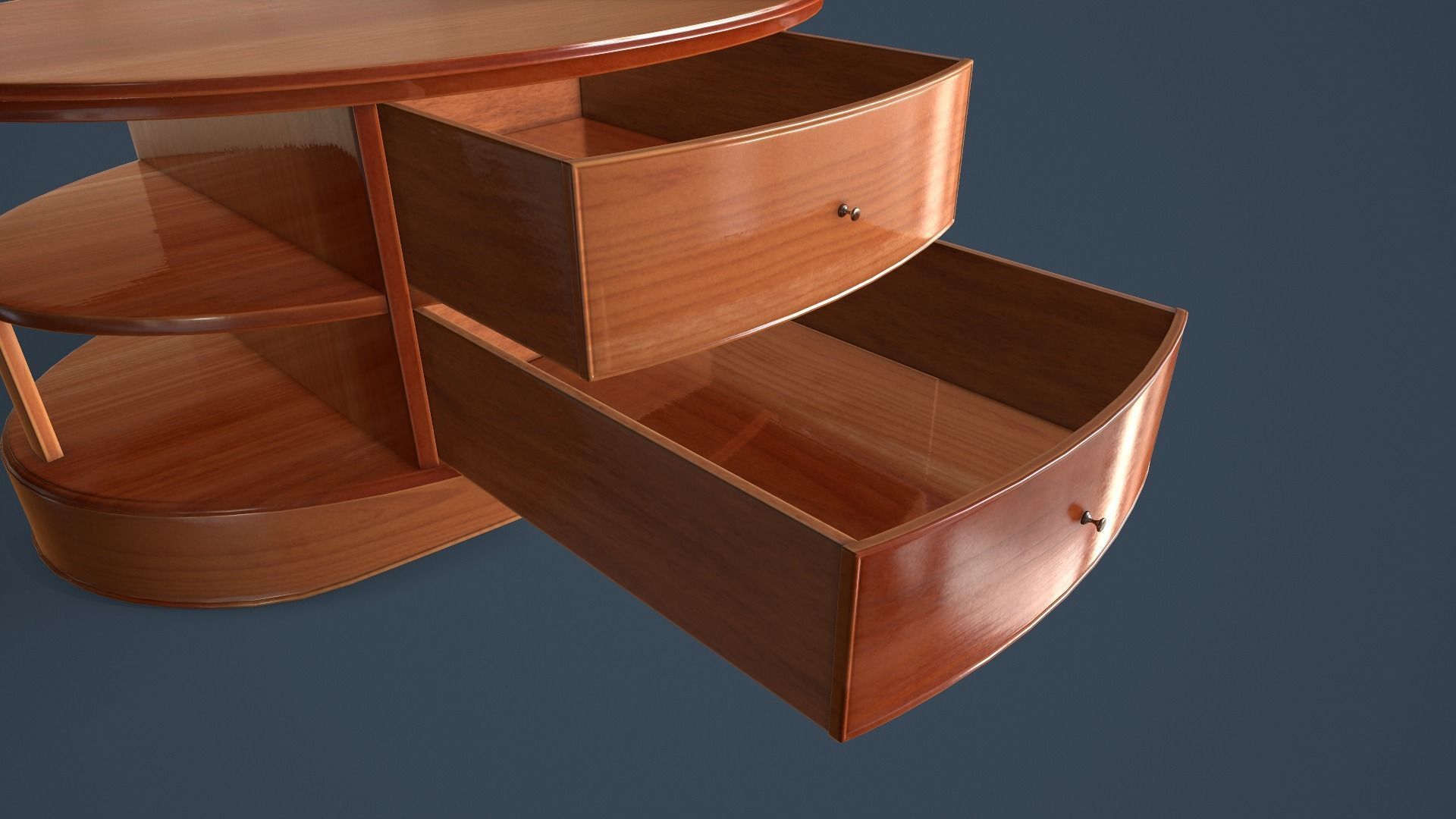 Rigged Coffee Table Low-poly 3D model_11