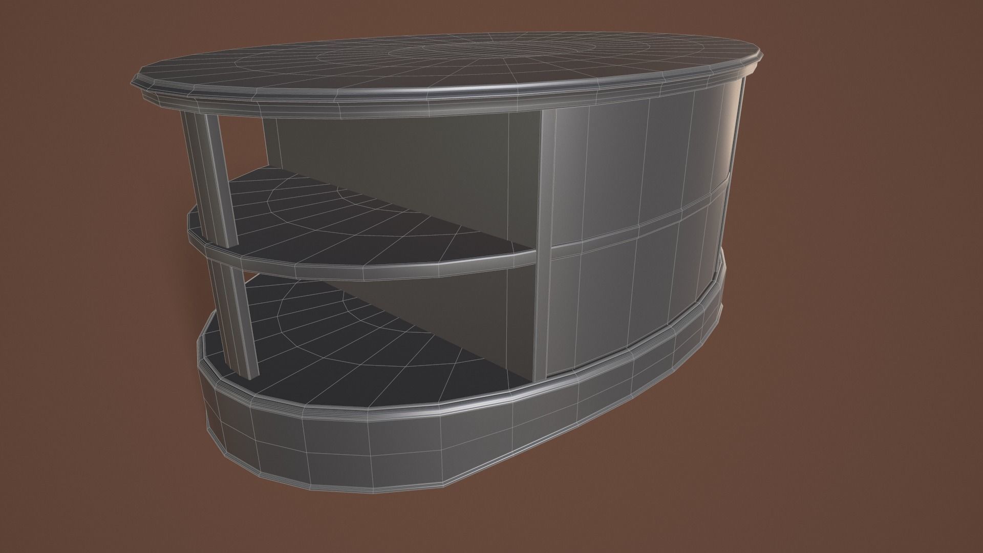 Rigged Coffee Table Low-poly 3D model_23