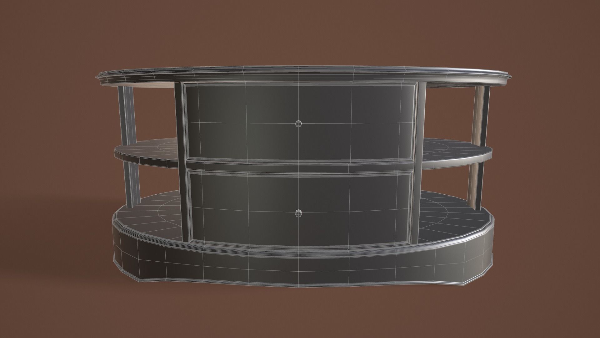 Rigged Coffee Table Low-poly 3D model_24