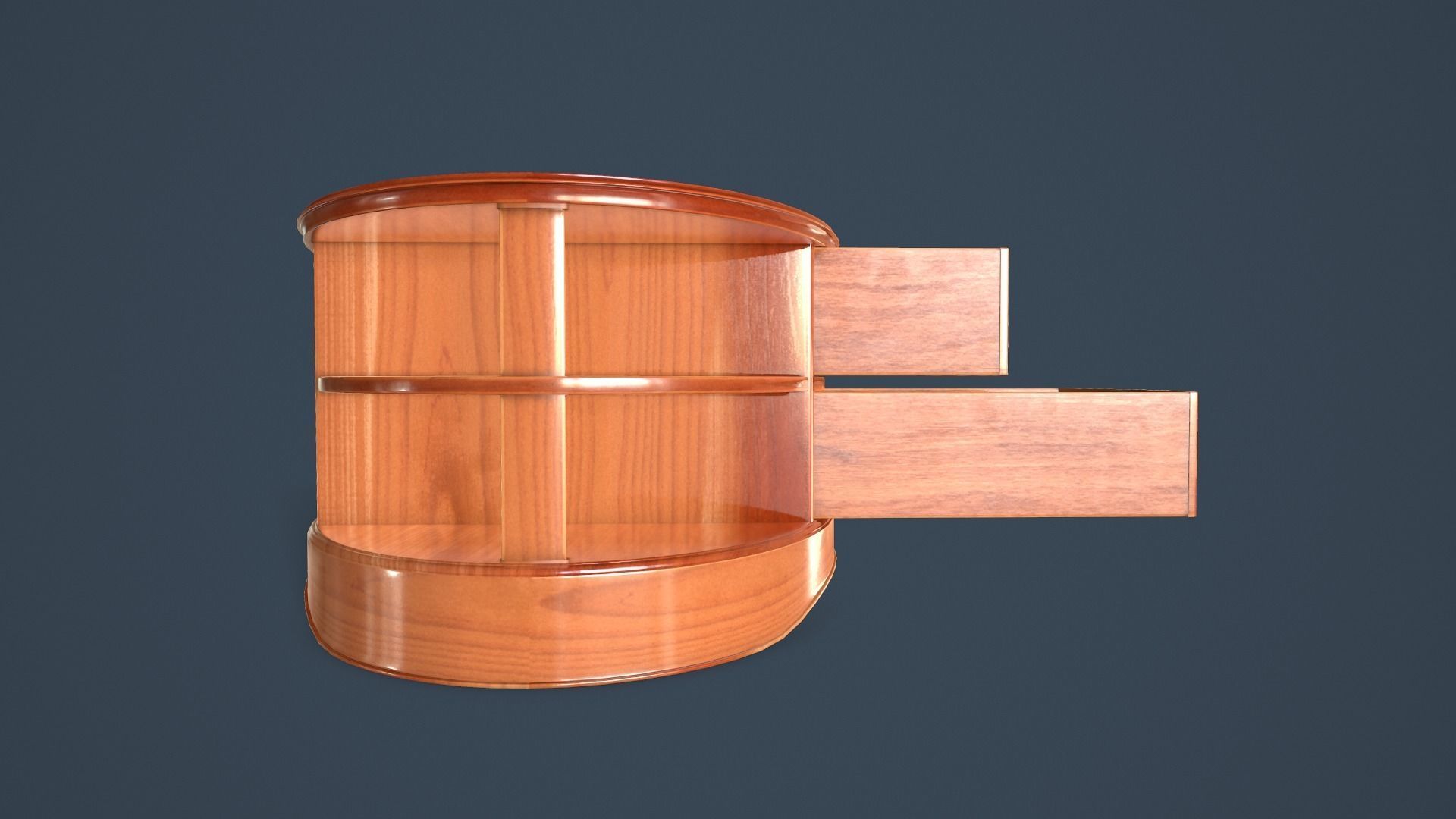 Rigged Coffee Table Low-poly 3D model_2