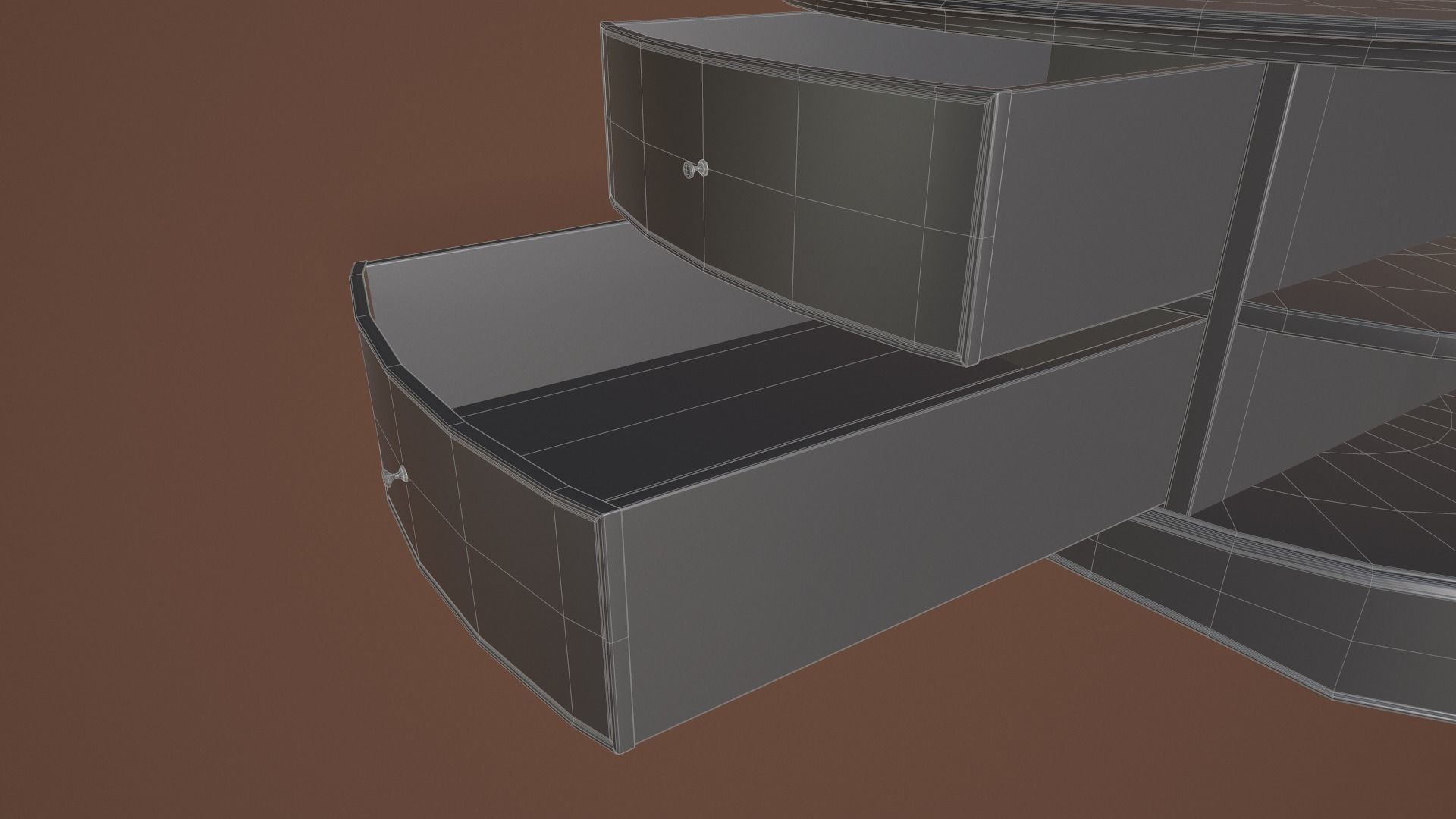 Rigged Coffee Table Low-poly 3D model_19