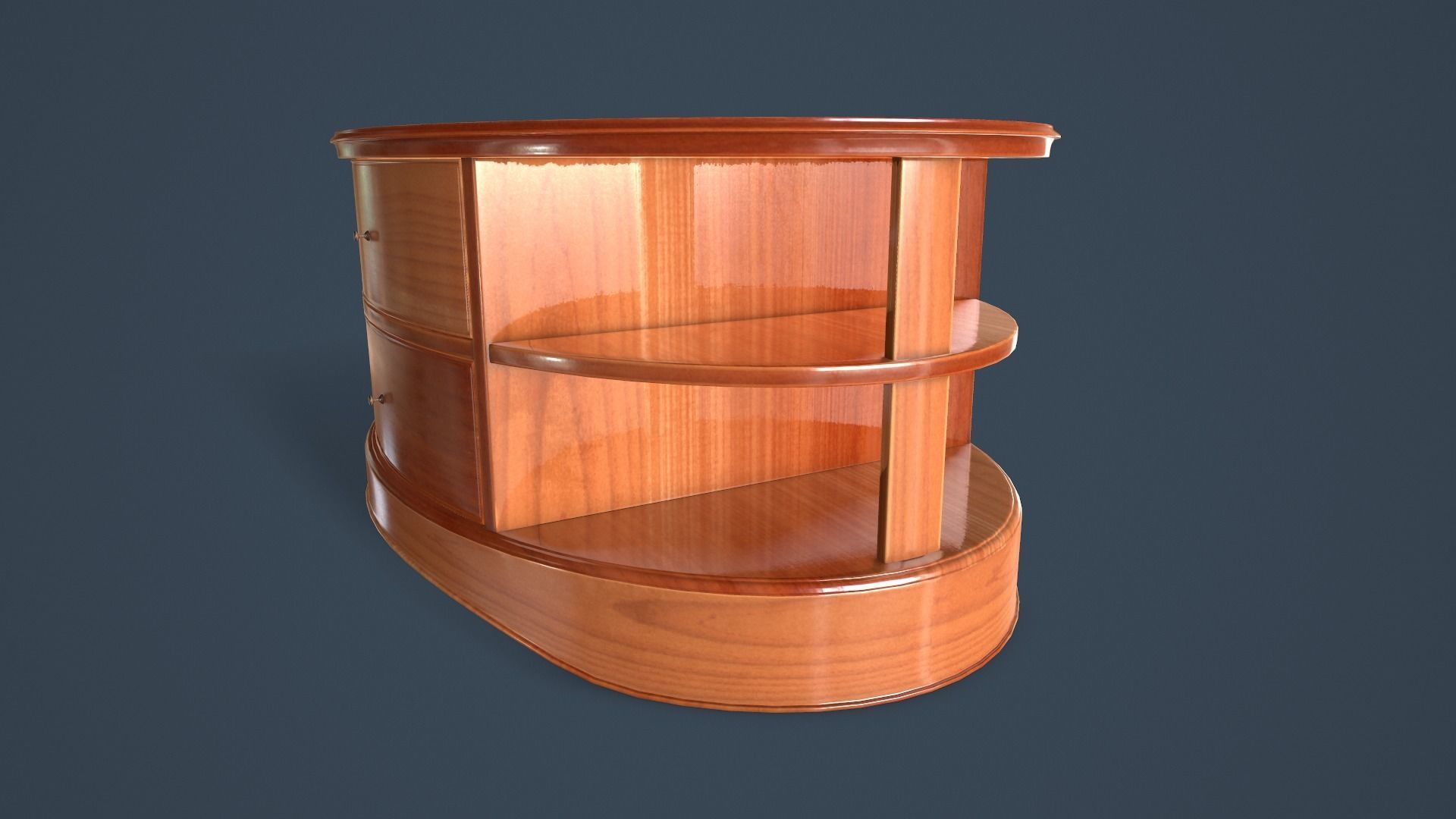 Rigged Coffee Table Low-poly 3D model_7