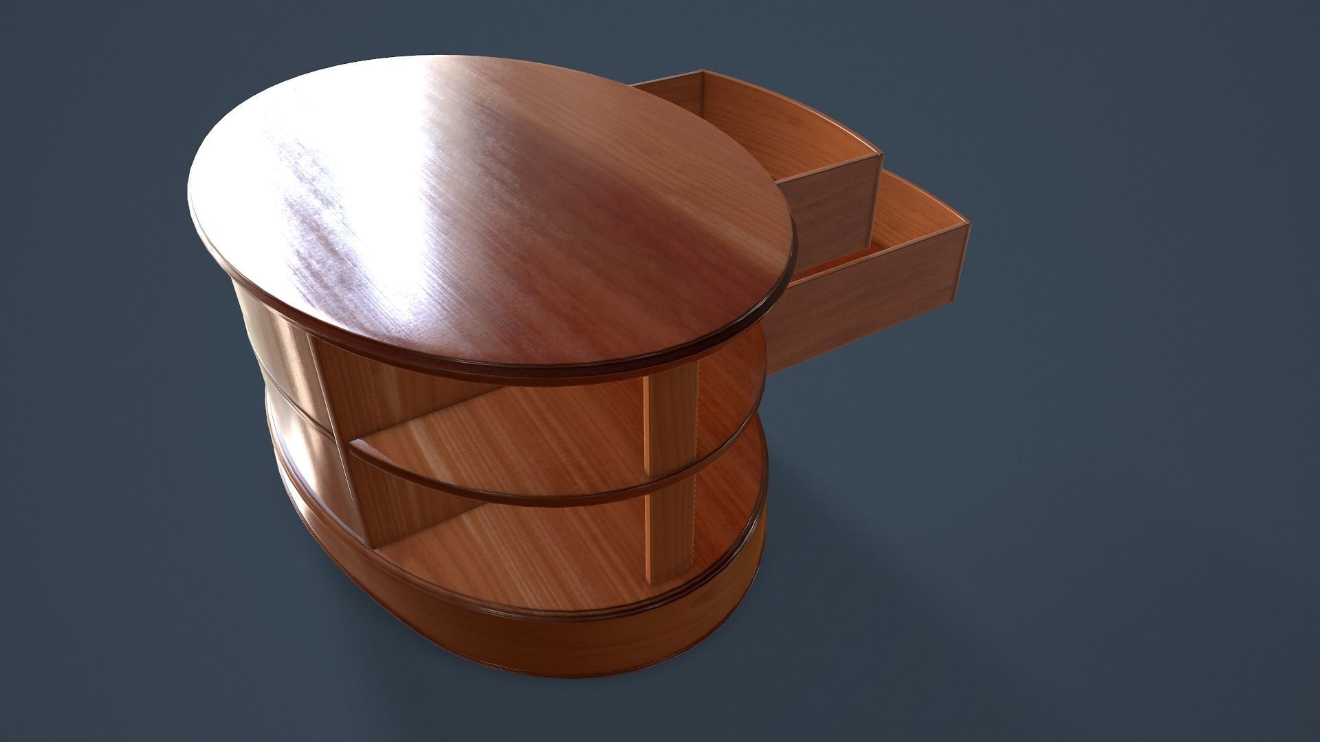 Rigged Coffee Table Low-poly 3D model_12