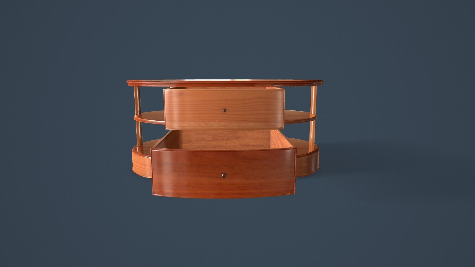 Rigged Coffee Table Low-poly 3D model_6