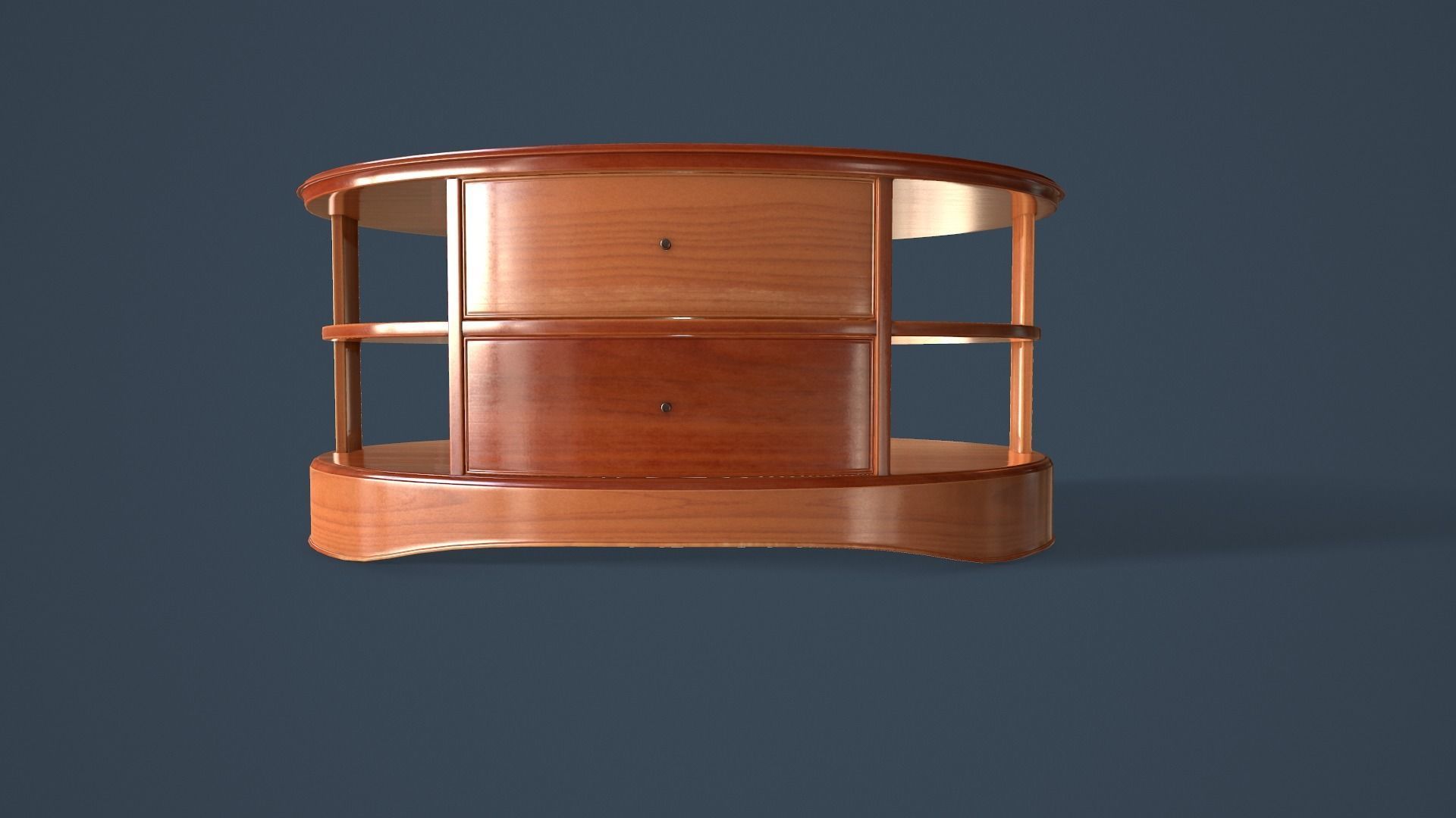 Rigged Coffee Table Low-poly 3D model_5