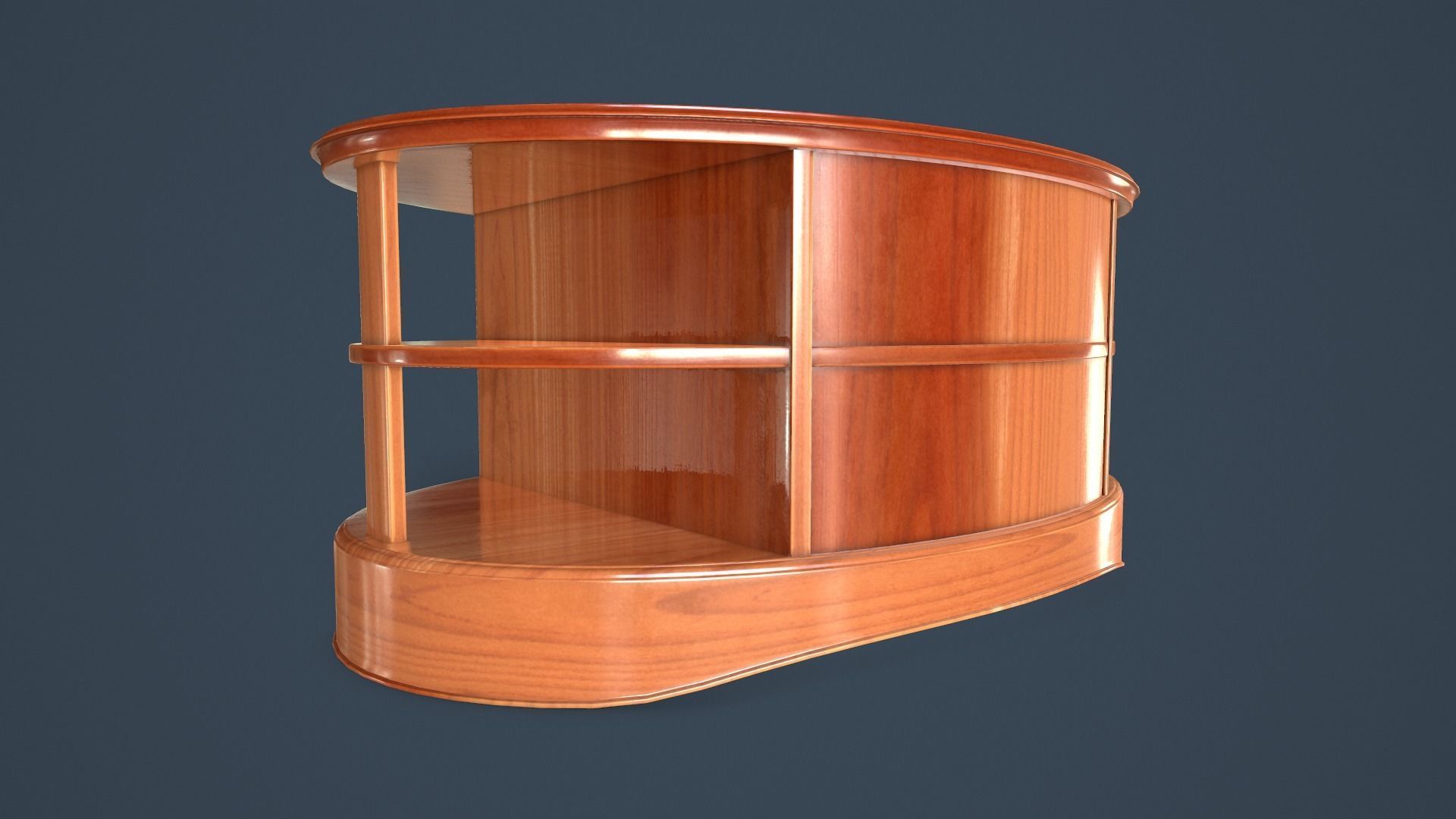 Rigged Coffee Table Low-poly 3D model_8