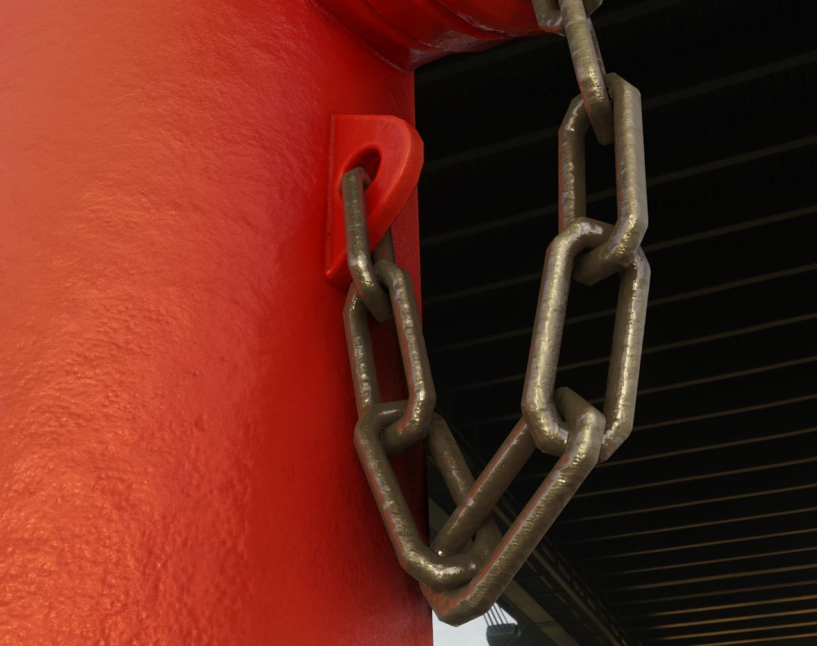 Red Fire Hydrant VAG Version 2 Low Poly Red 1 Low-poly 3D model_7