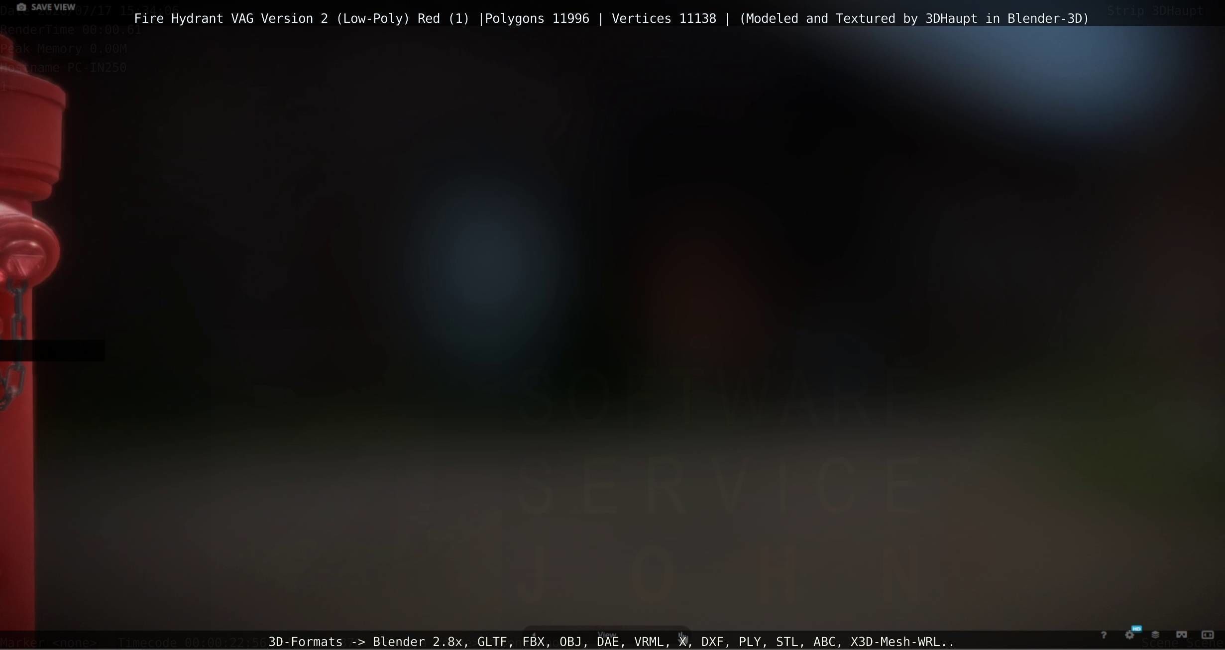 Red Fire Hydrant VAG Version 2 Low Poly Red 1 Low-poly 3D model_38