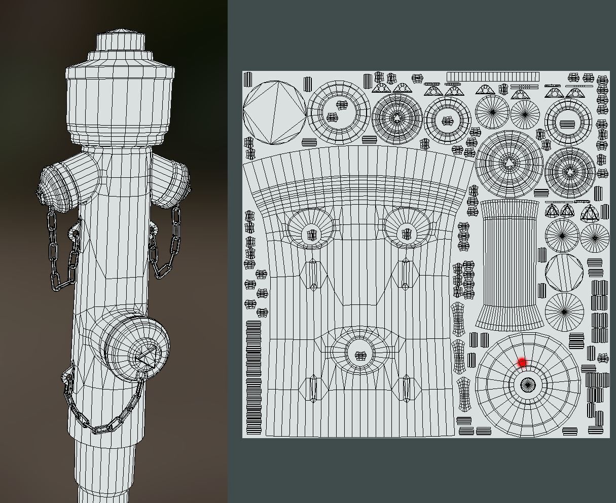 Red Fire Hydrant VAG Version 2 Low Poly Red 1 Low-poly 3D model_15