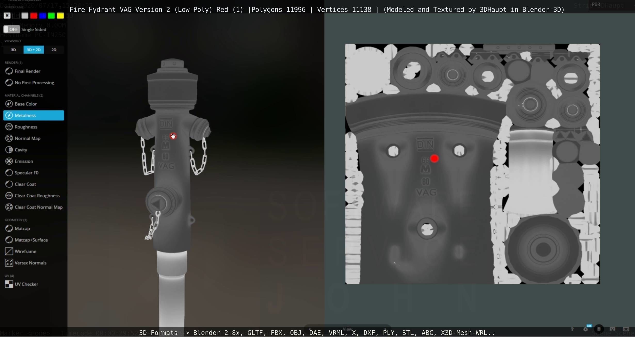 Red Fire Hydrant VAG Version 2 Low Poly Red 1 Low-poly 3D model_51