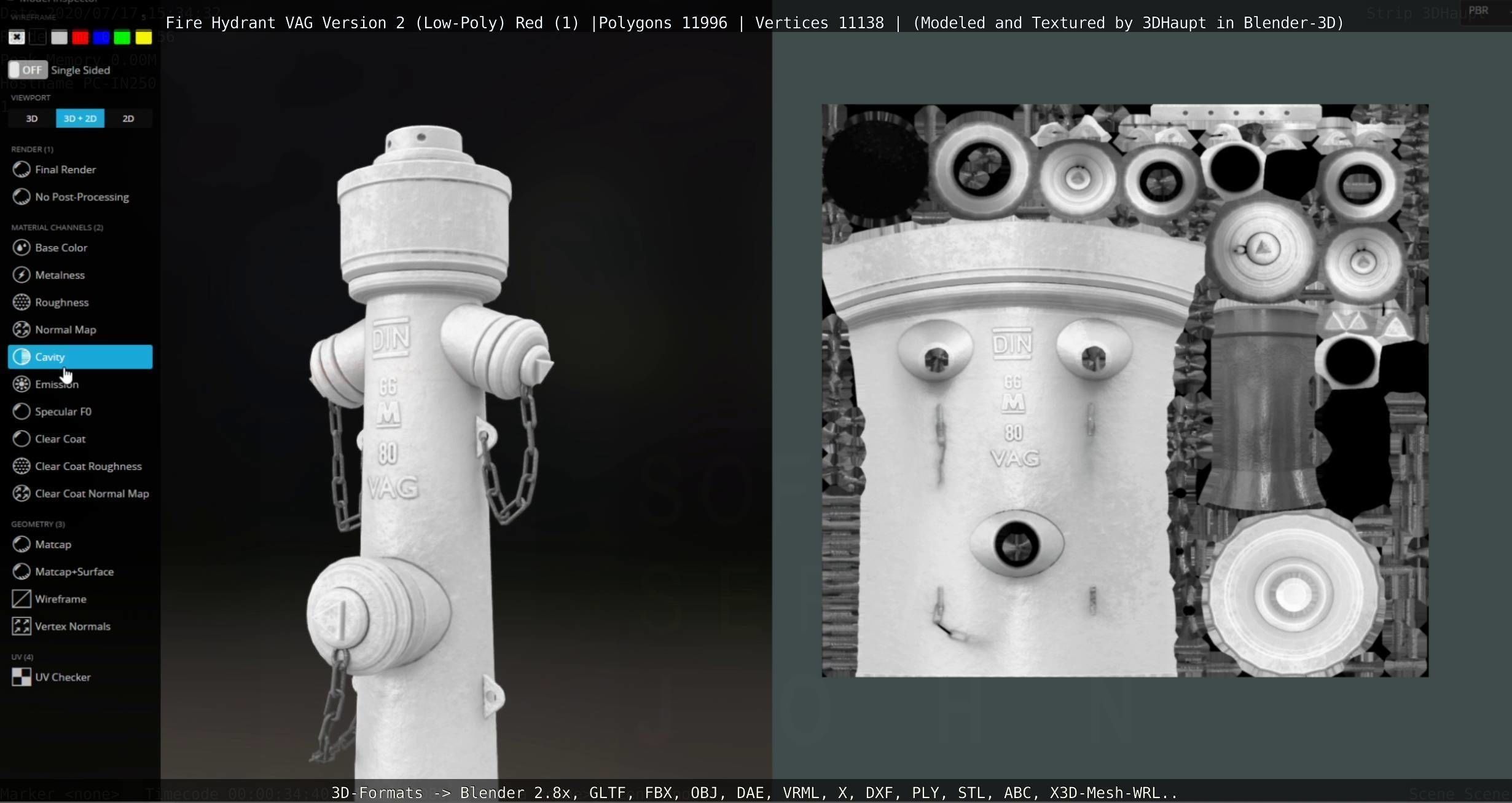 Red Fire Hydrant VAG Version 2 Low Poly Red 1 Low-poly 3D model_54