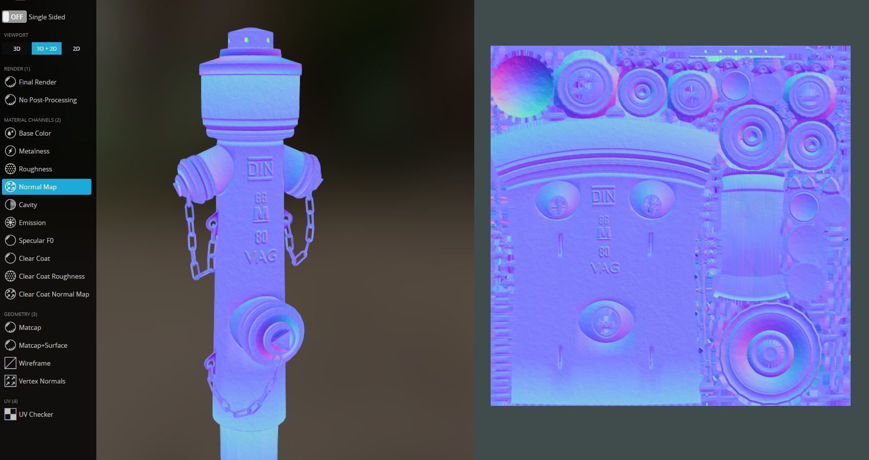 Red Fire Hydrant VAG Version 2 Low Poly Red 1 Low-poly 3D model_14