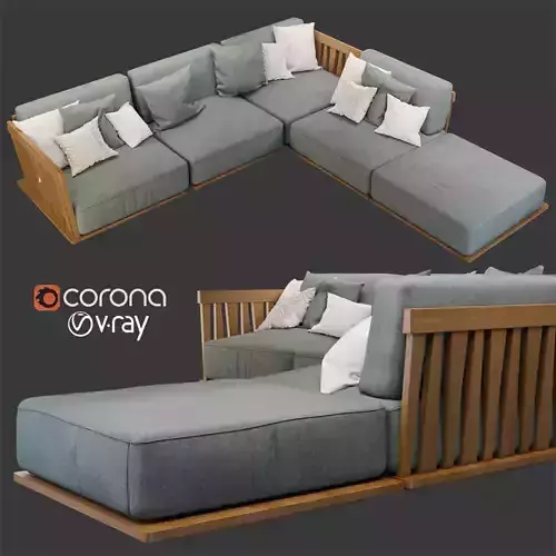 Flexform Zante U 3D model