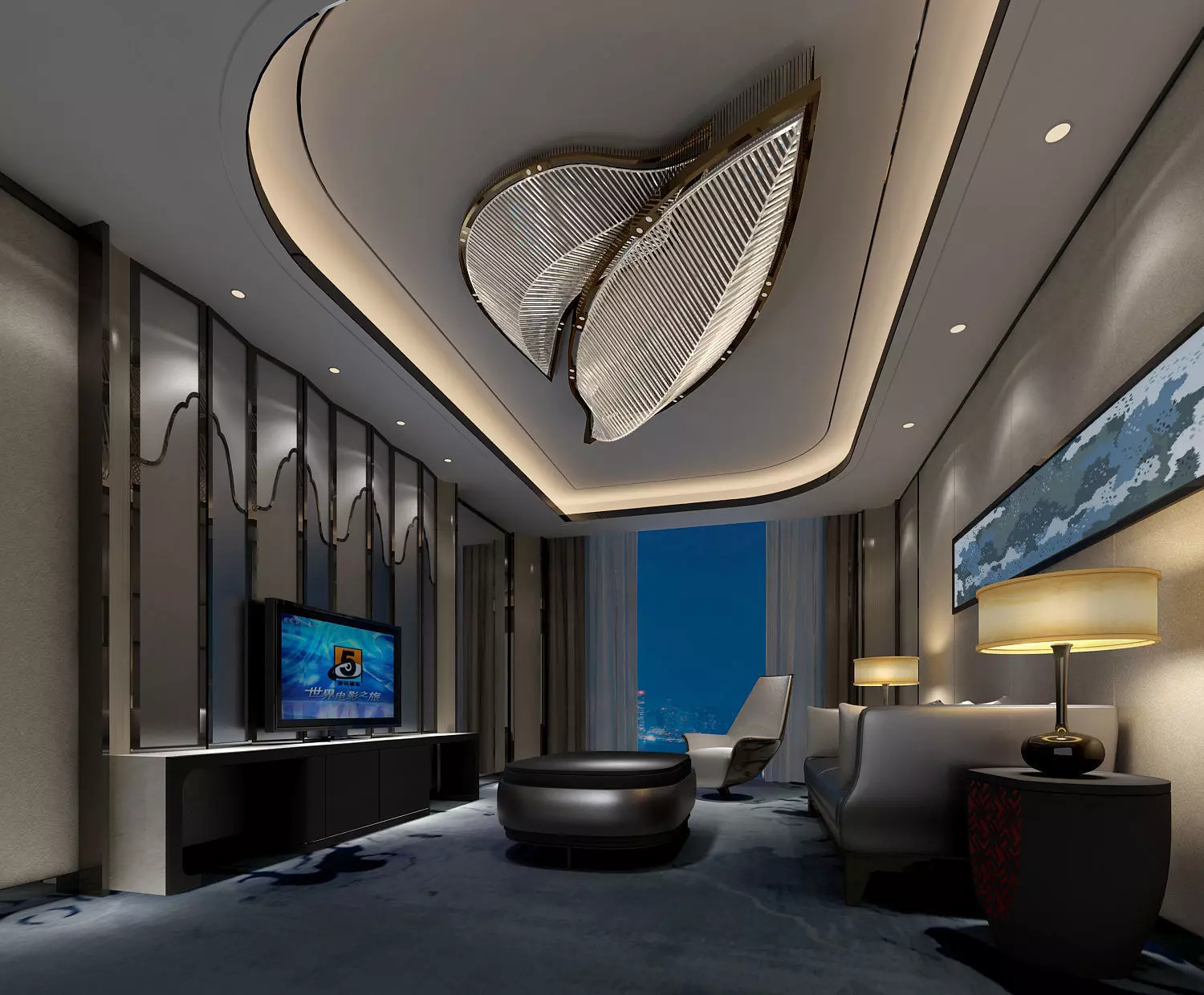 Suite living room 3D model