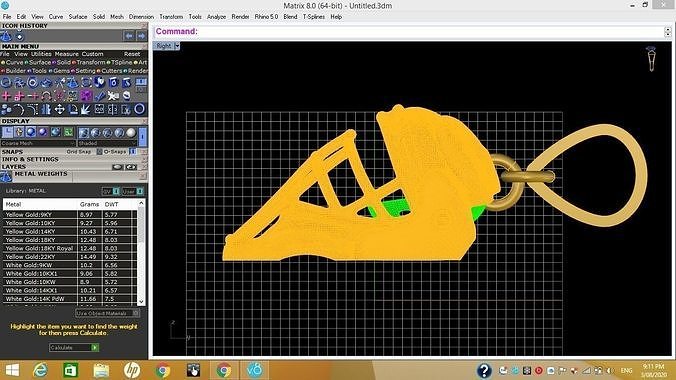 3D baseball hat pendants 3D print model