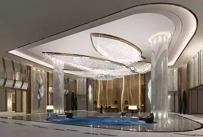 Hotel Lobby 3D model