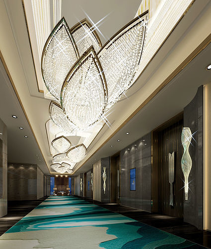 Banquet lobby 3D model