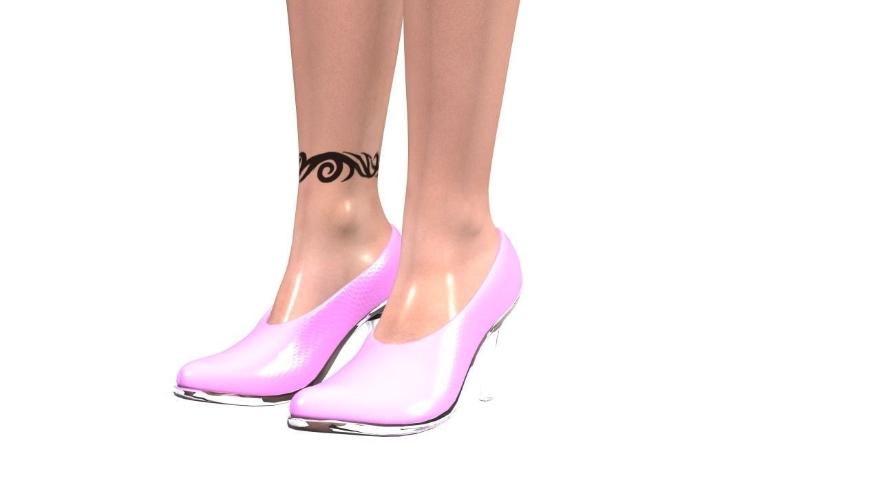 3d cute naked woman model 3D model_18