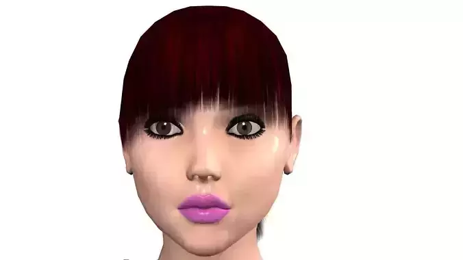 3d cute naked woman model 3D model